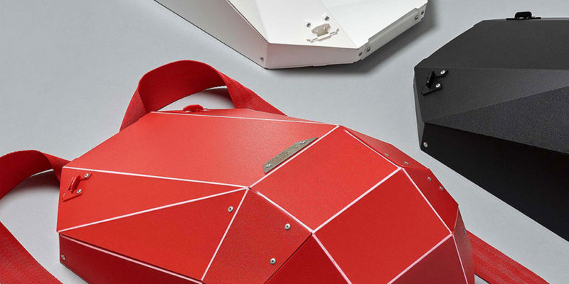 Geometric polygon backpack by SOLID GRAY