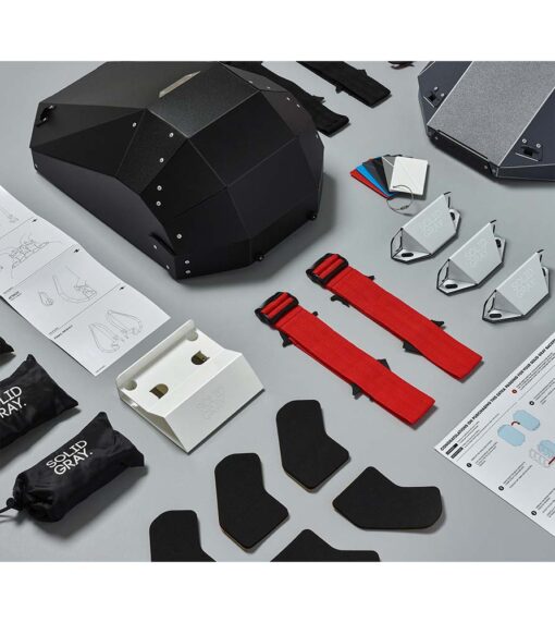 accessory bundle for the futuristic Solid Gray backpacks