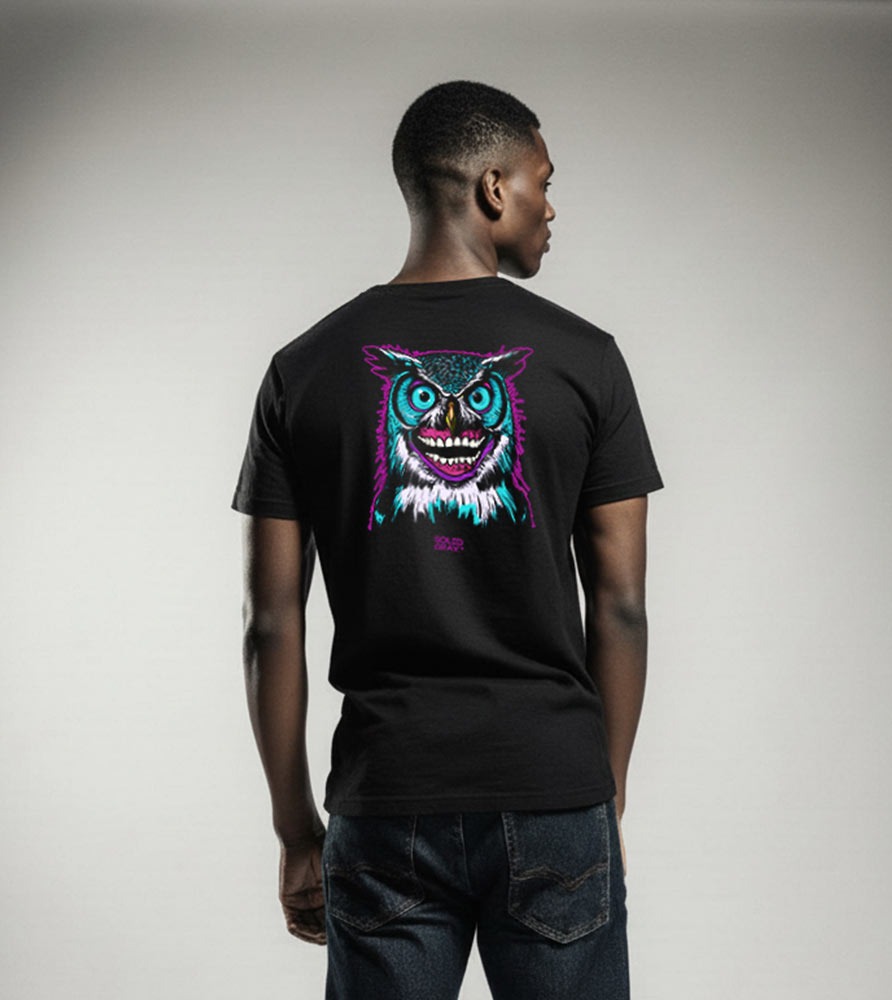 OWL TEETH-SHIRT - SOLID GRAY